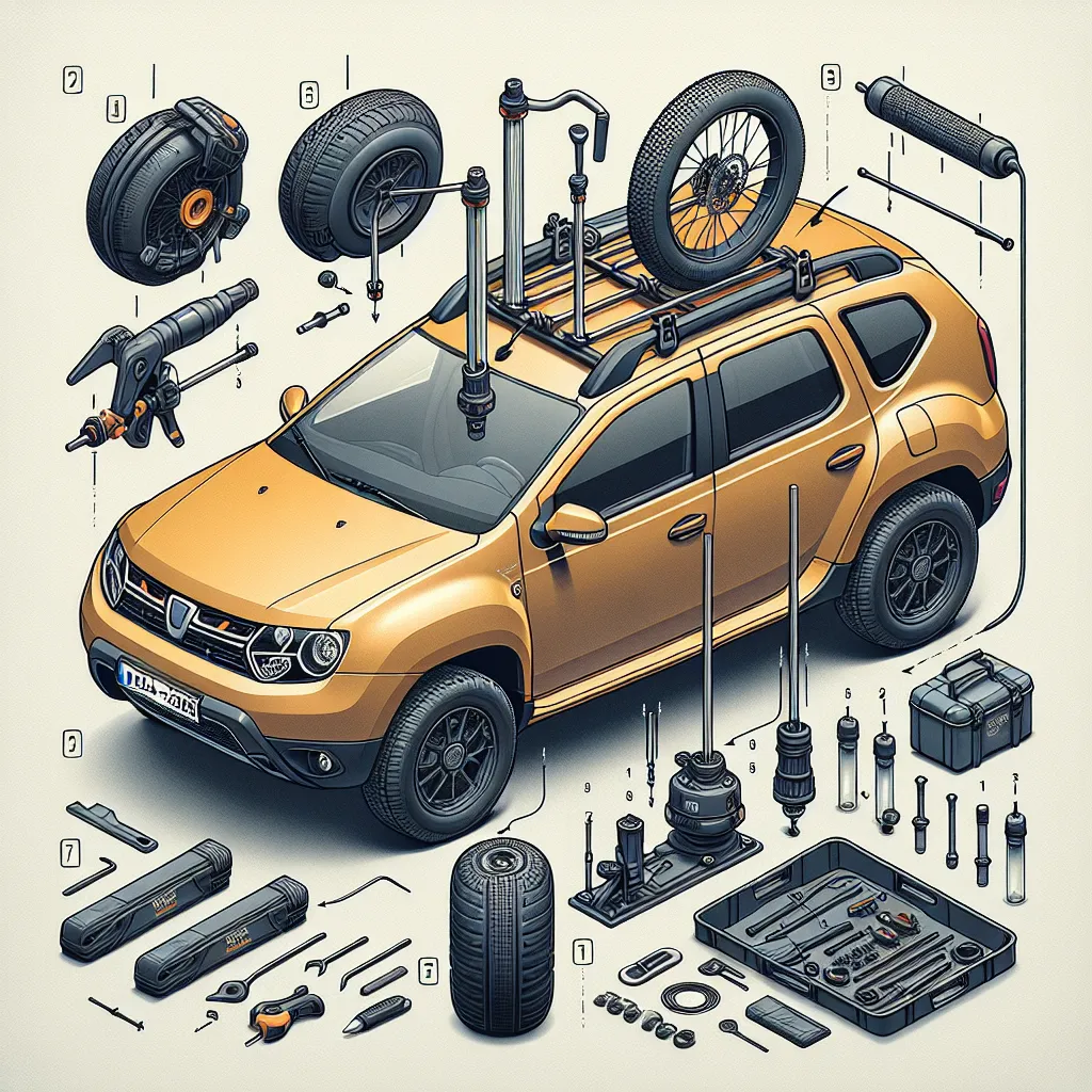 Jak zainstalować pompkę rowerową na bagażniku Dacia Duster